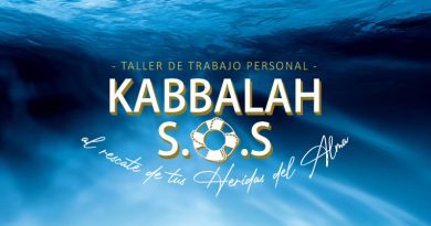 Taller de Trabajo Personal: Kabbalah S.O.S, al rescate de tus heridas del Alma